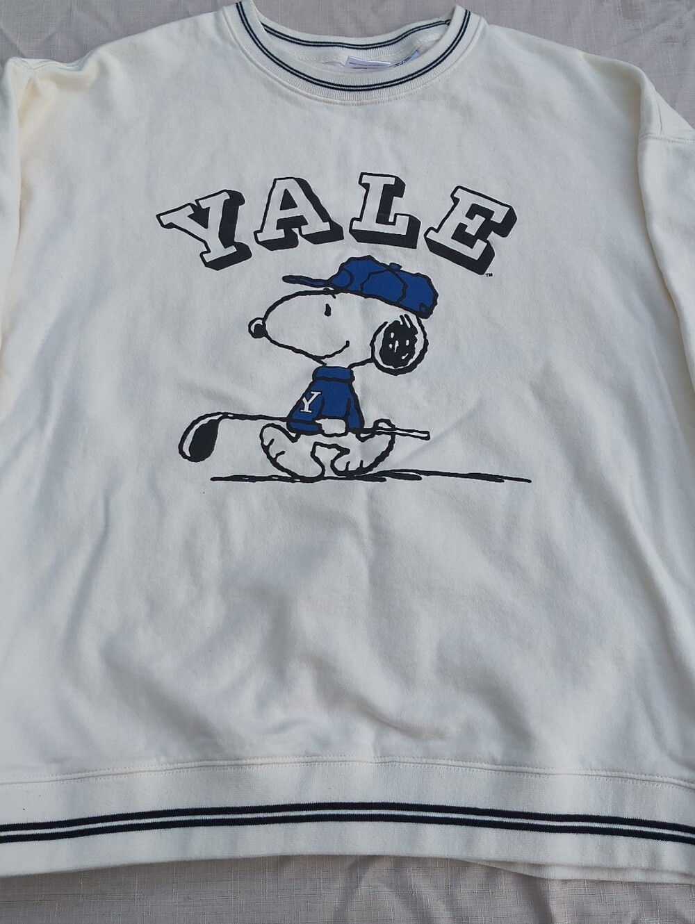 2021 Peanuts X Yale University Collection Snoopy Off White Sweatshirt